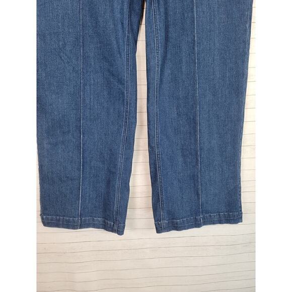 LANE BRYANT WIDE LEG FRONT SEAM TROUSER JEAN, SZ 14 - Picture 2 of 14